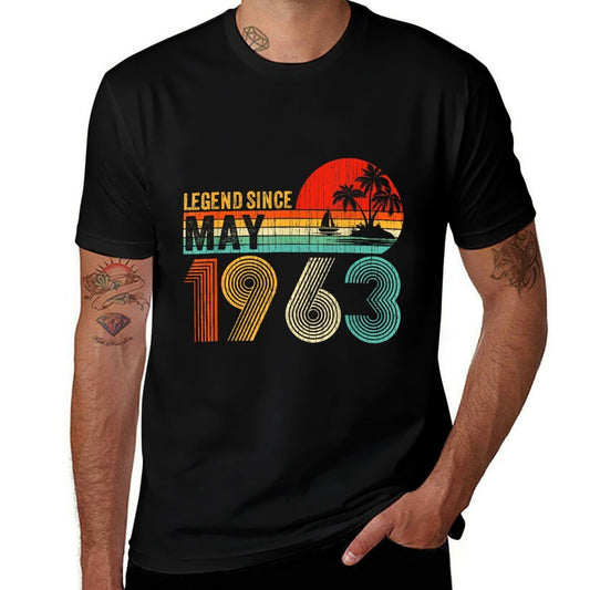 60 Year Old Gift Vintage Legend Since May 1963 60th Birthday  Classic T-Shirt