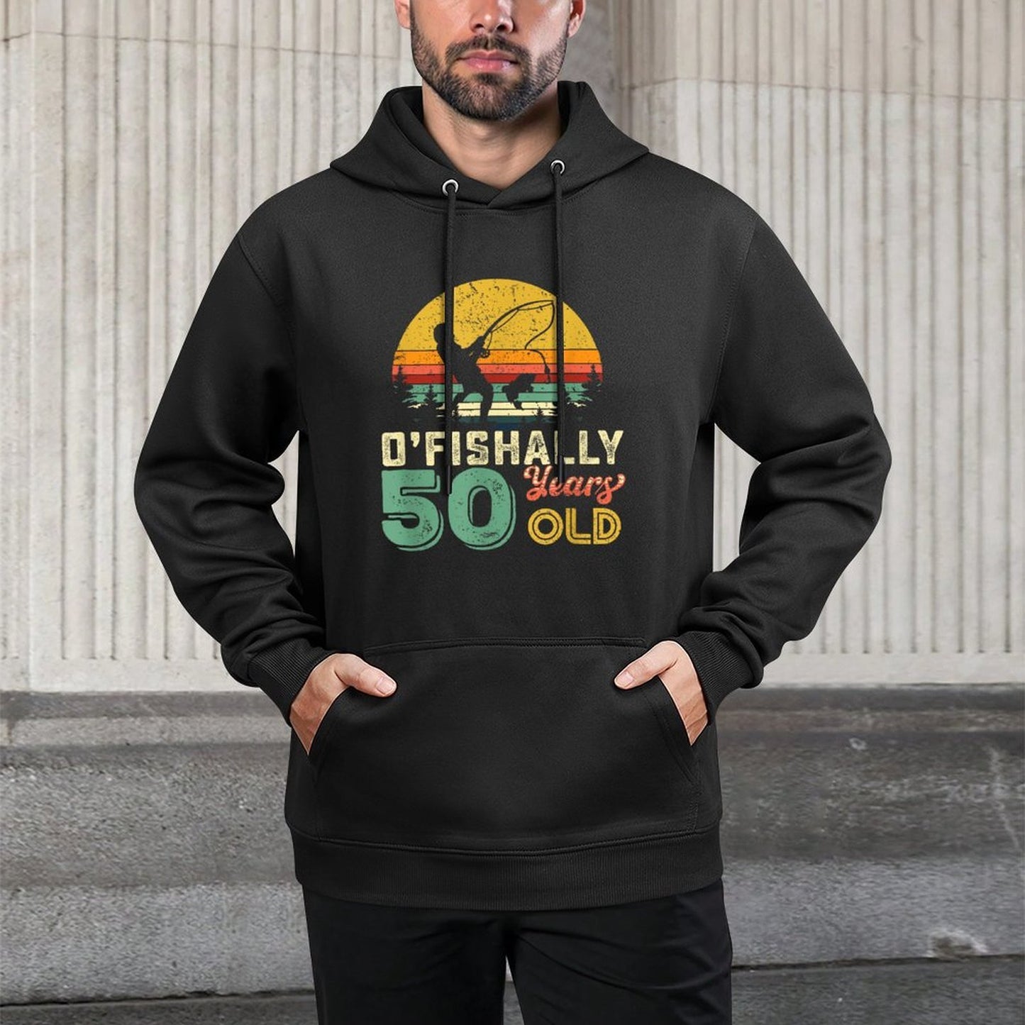 50 Years Old Fishing Gift 50th Birthday Cool Fifty Year Old Pilling-Resistant Hoodie