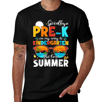 Goodbye Pre-k Graduation To Kindergarten Hello Summer Kids  Fade-proof Color T-Shirt