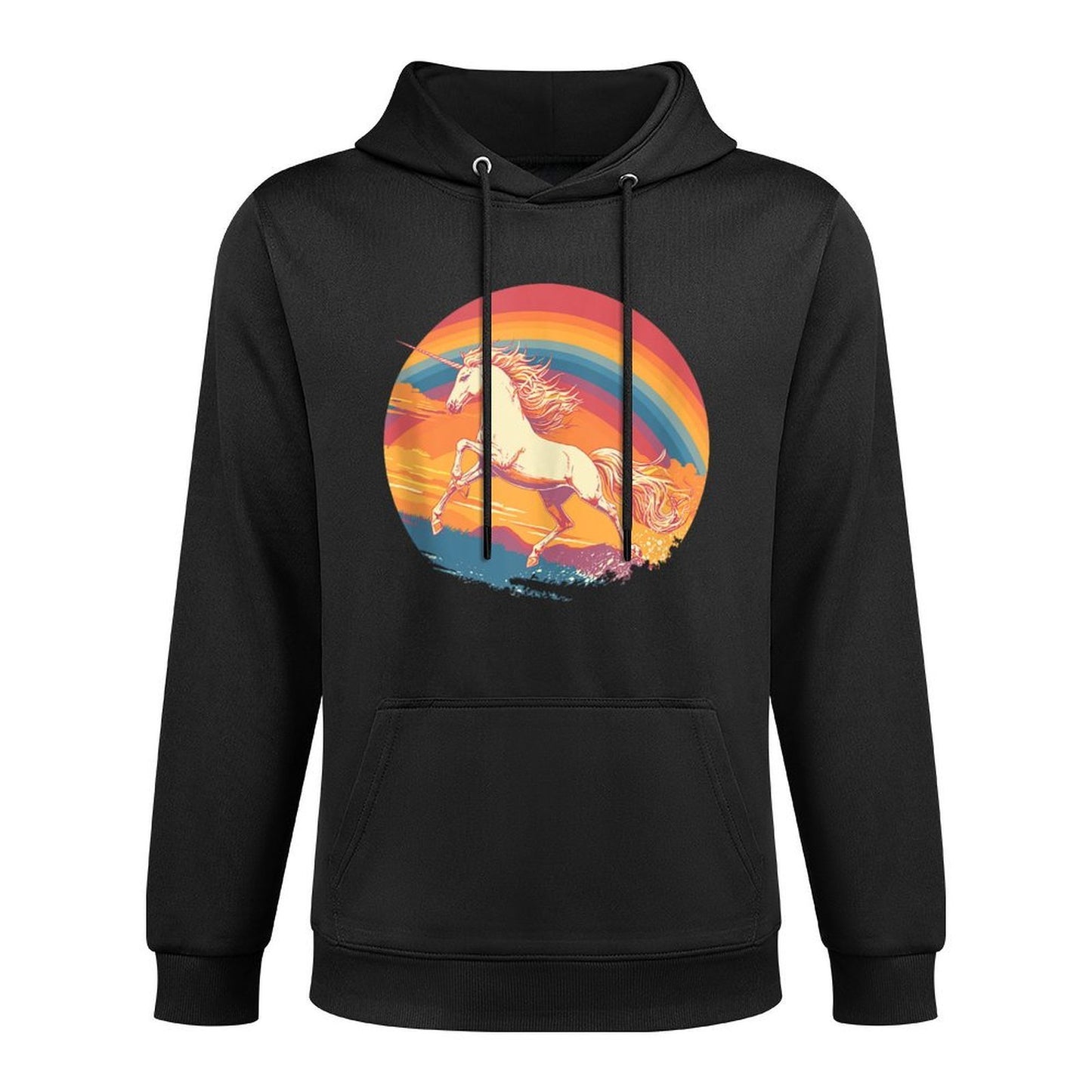 Majestic Sunset Unicorn Art Mystical Creature Fantasy Durable Construction Hoodie