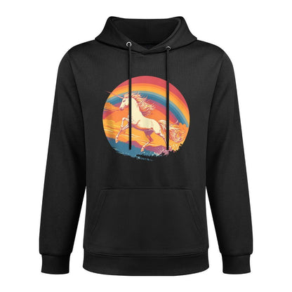 Majestic Sunset Unicorn Art Mystical Creature Fantasy Durable Construction Hoodie