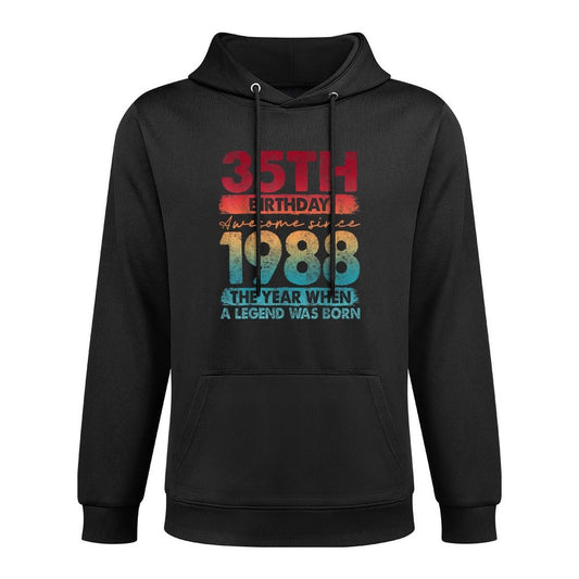 Vintage 1988 35 Year Old Gifts Limited Edition 35th Birthday Customizable Surface Hoodie