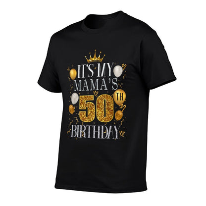 It's My Mama's 50th Birthday Happy Birthday 50 Years Old  Trendy Pattern T-Shirt