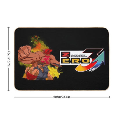Street Fighter Ryu Akuma Evil Alpha  Dirt-Trapping Bath Mat