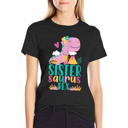 Sister Saurus Rex Dinosaur Dino Design for Kids  Vintage-inspired T-Shirt