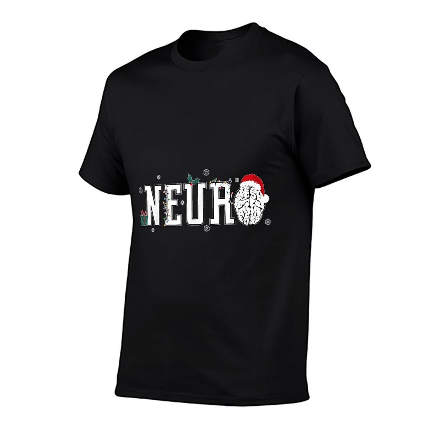 Neuro Nurse Brain Santa Hat Neuroscience Nursing Christmas  High-quality Stitching T-Shirt