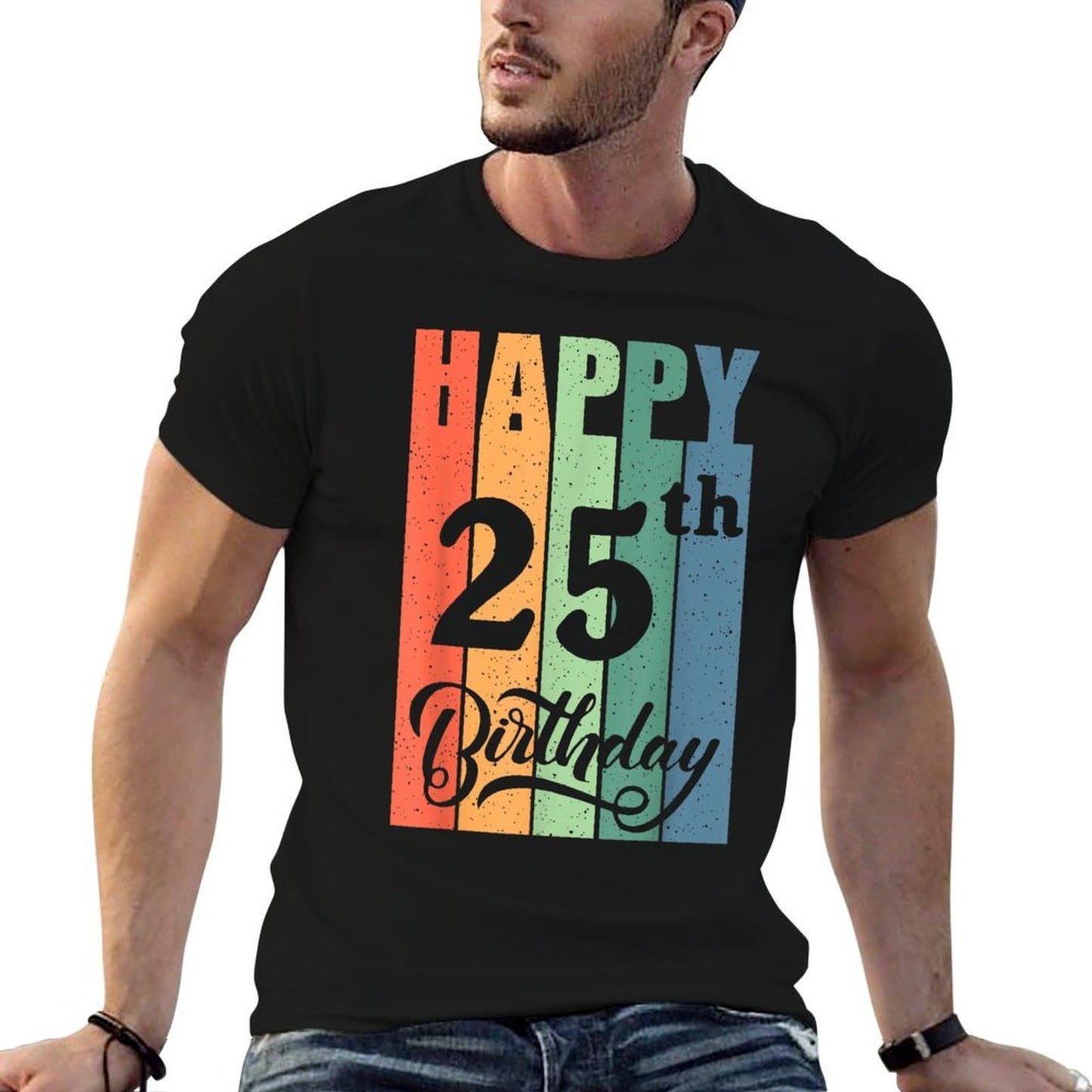 Retro Birthday Gift for 25 Years Old Happy 25th Birthday  Affordable Price T-Shirt