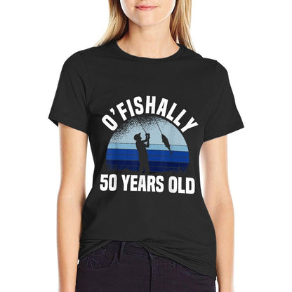 Ofishally 50 Years Old Fisherman 50th Birthday Fishing  Moisture-wicking T-Shirt