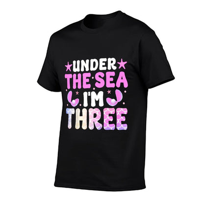 Kids Under The Sea I’m Three Mermaid Kids 3rd Birthday Party  Stretchy T-Shirt