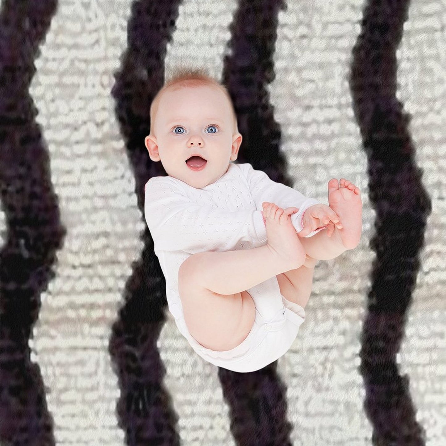 Moroccan Rug With Chevron Stripes Print Durable Throw Blanket