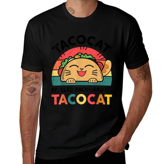 Taco Cat-Shirt Boy Spelled Backward Mexican Tuesday Funny  Tagless Design T-Shirt