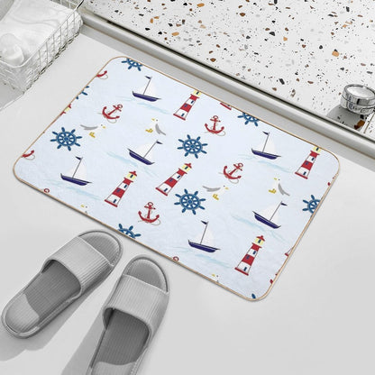 Lighthouse Sailor  Toxin-Free Bath Mat