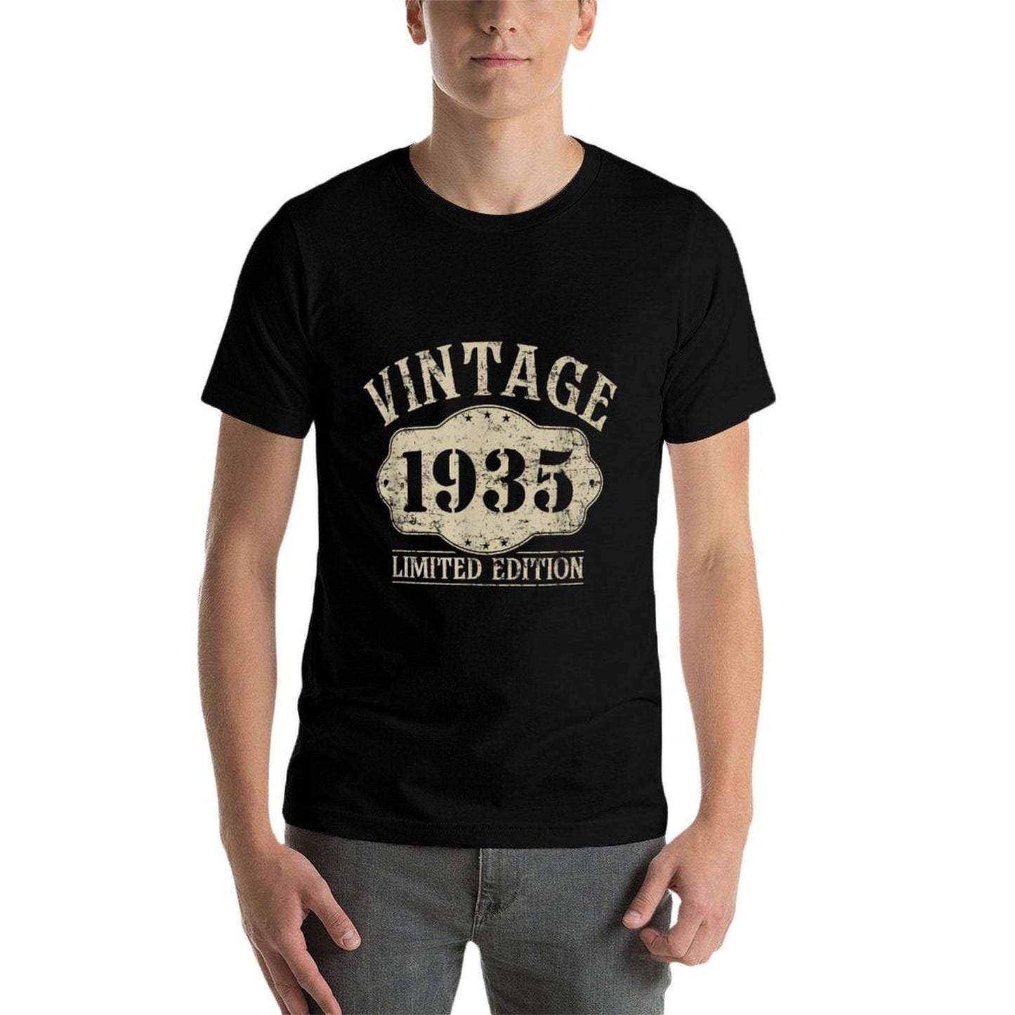 90th Birthday Born 1935 Limited Edition Vintage 1935  Polyester Blend T-Shirt