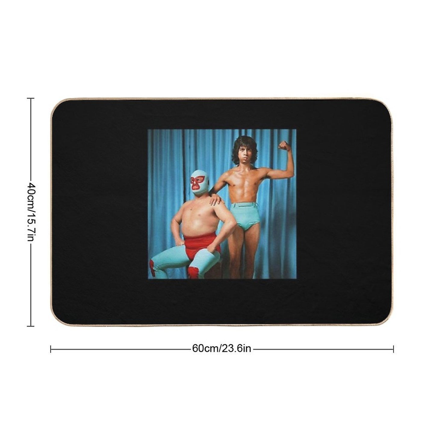 Steven Esqueleto Wrestling Tag Team  Long-Lasting Bath Mat