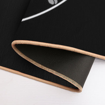 Cawfee Time Crow in White by Sabtastic  Anti-Trip Bath Mat