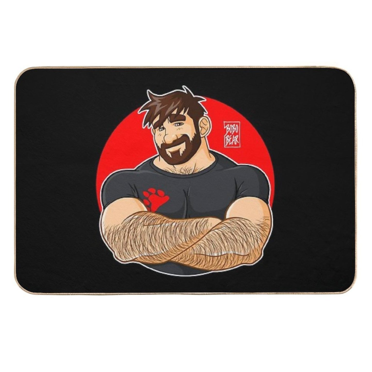 ADAM LIKES CROSSING ARMS  Slip-Resistant Bath Mat