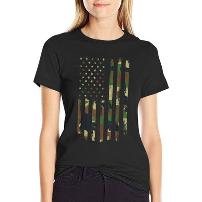Camo American USA Camouflage Men Boys Women Girls Kids  Soft T-Shirt