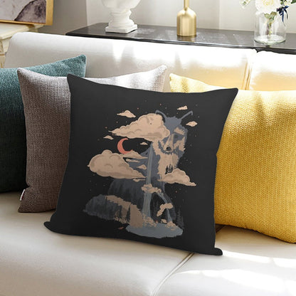 At The Foot of Fox Mountain... Soft Washable Throw Pillow