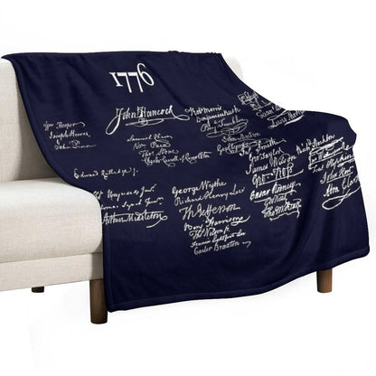 Signers of The Declaration of Independence 1776 Anti-pilling Throw Blanket