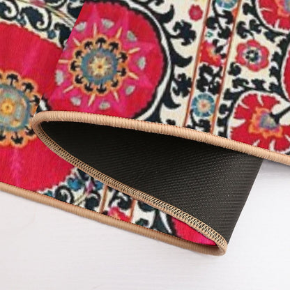 Shakhrisyabz Suzani Uzbek Embroidery Print  Versatile Bath Mat