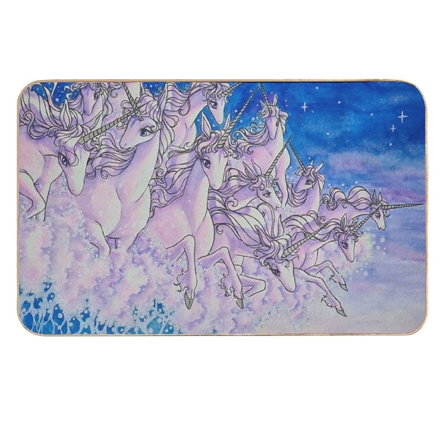 Unicorns in The Sea Part Two  Fade-Resistant Bath Mat