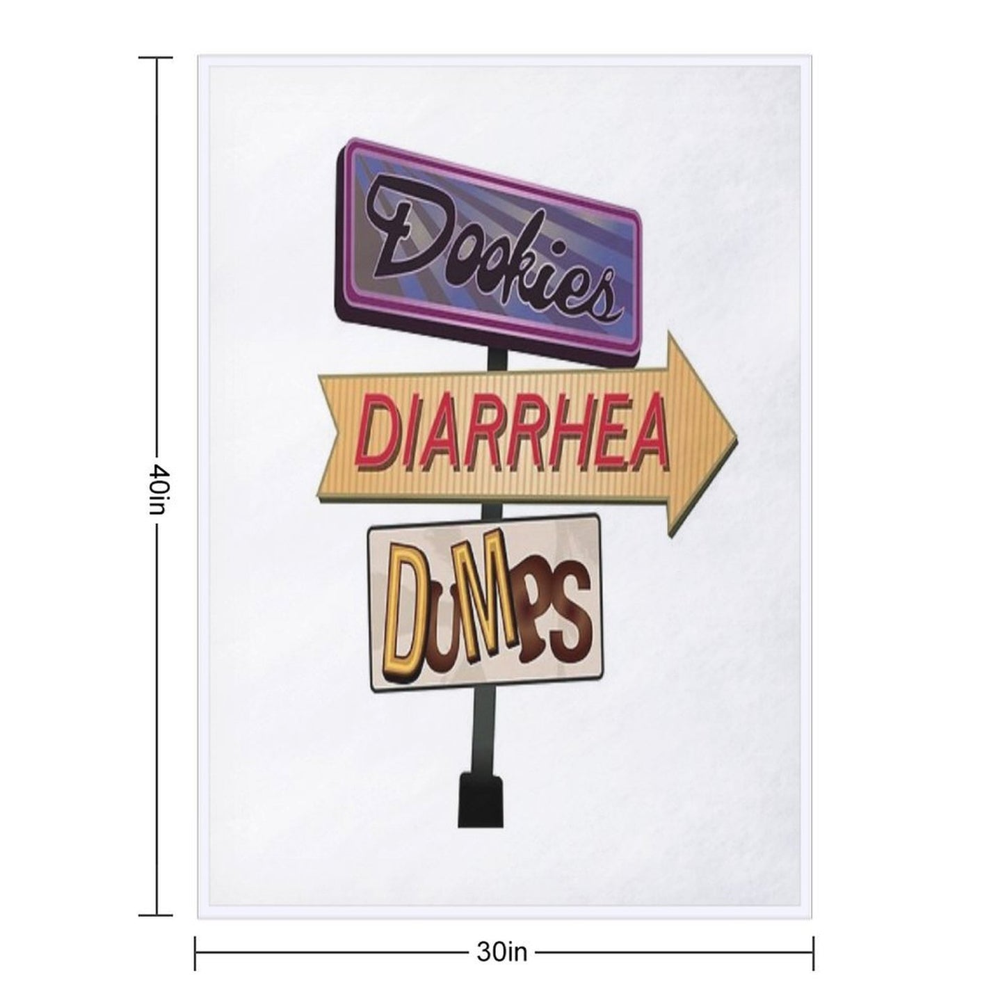 Triple D – Dookies, Diarrhea, And Dumps All-season Throw Blanket