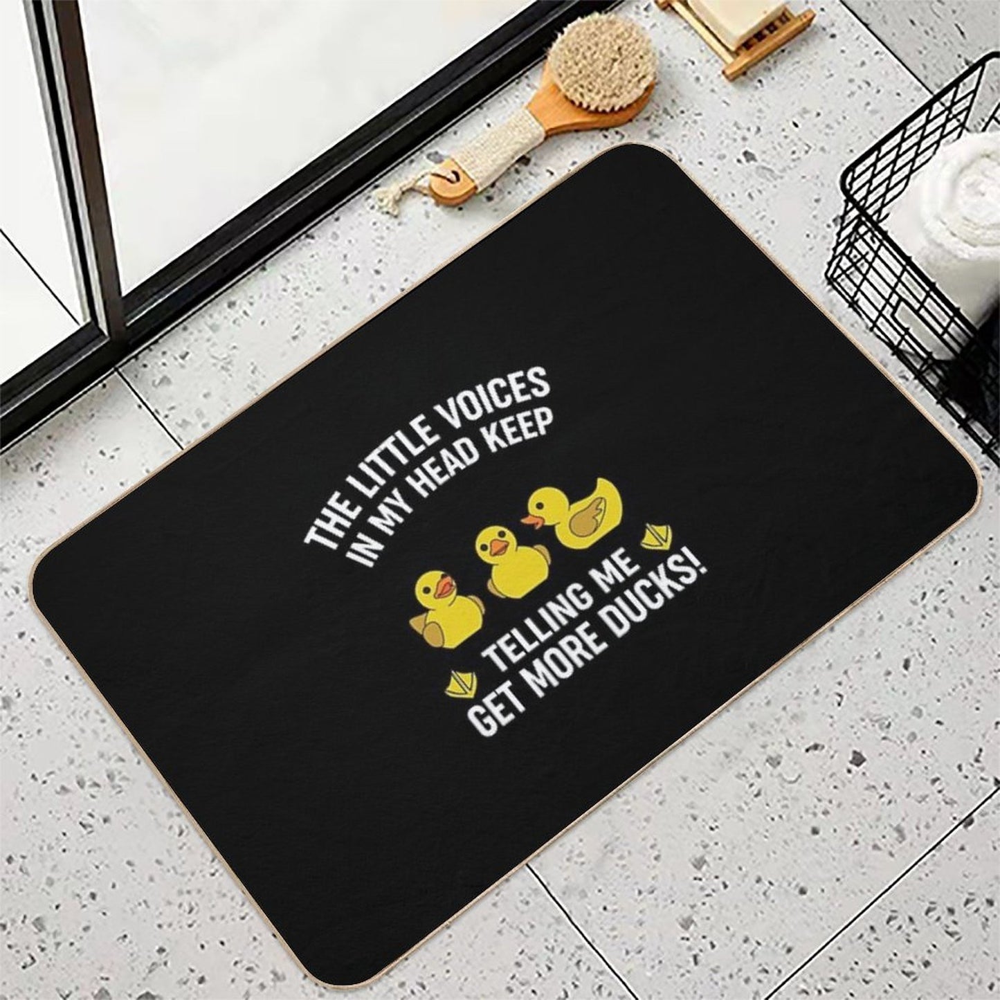 Funny Rubber Duck Quack Duck  Toxin-Free Bath Mat