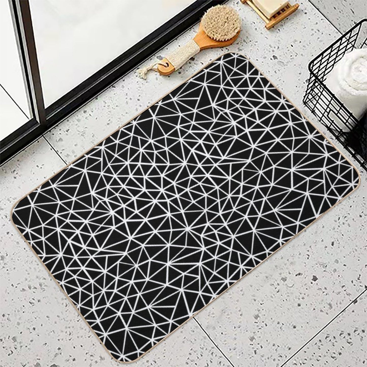 Shattered Black  Eco-Friendly Bath Mat