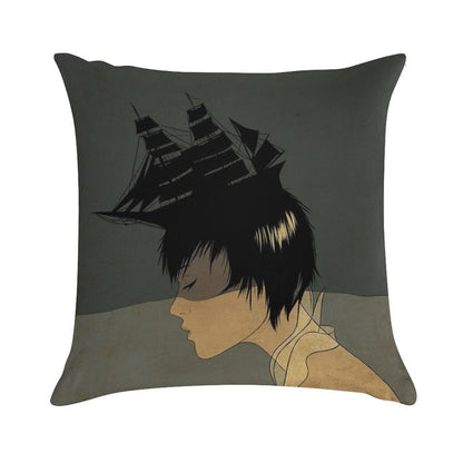 We Belong in The Sea Soft Decorative Cover Throw Pillow