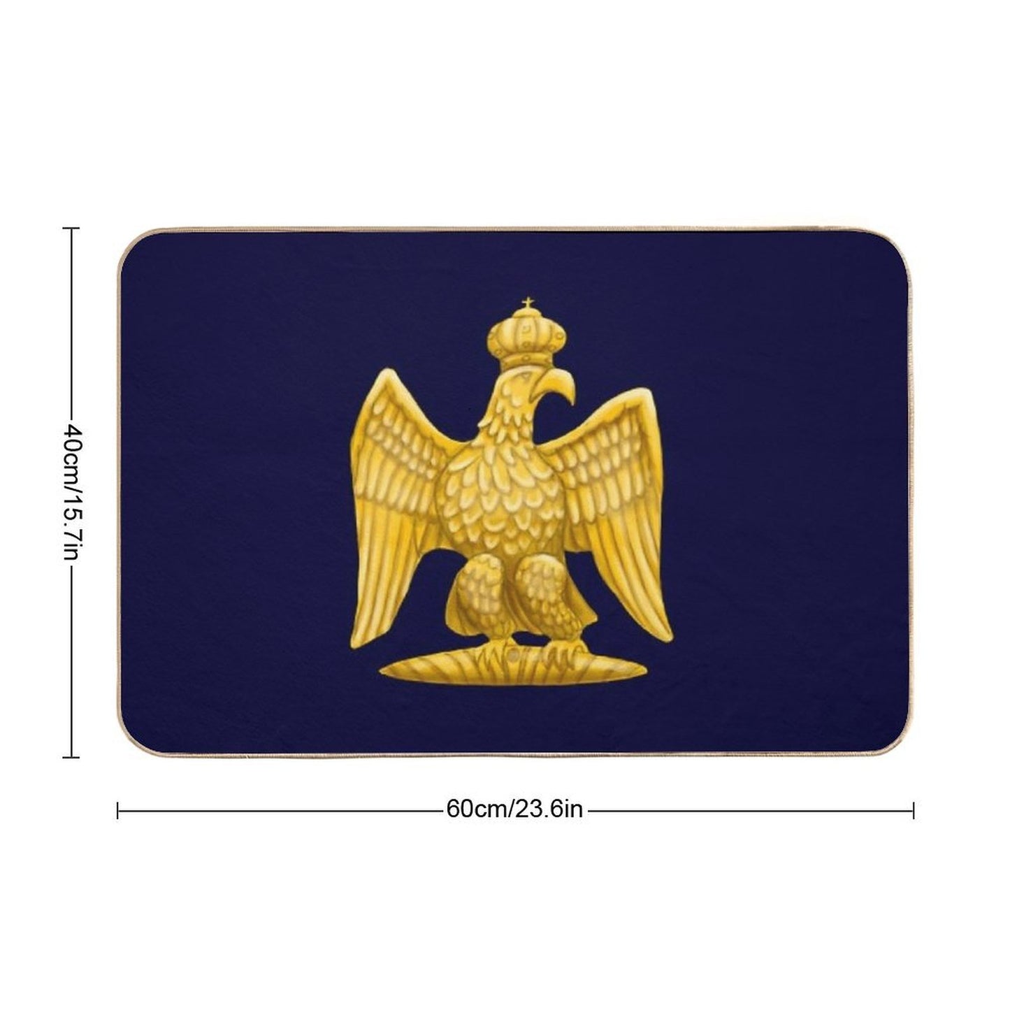Napoleonic Imperial Eagle Blue  Versatile Bath Mat