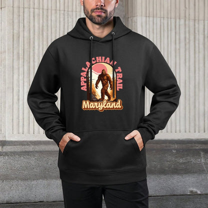 Maryland Appalachian Trail Vintage Hiking Bigfoot Sasquatch Premium Unisex Design Hoodie