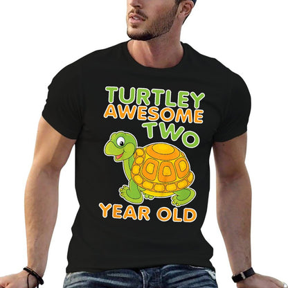 Kids Turtley Awesome Two Year Old Kids 2nd Birthday Turtle  Durable T-Shirt