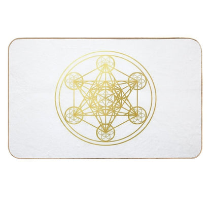 Metatron Cube Sacred Geometry Mandala Healing Protection Amulet  Slip-Resistant Bath Mat