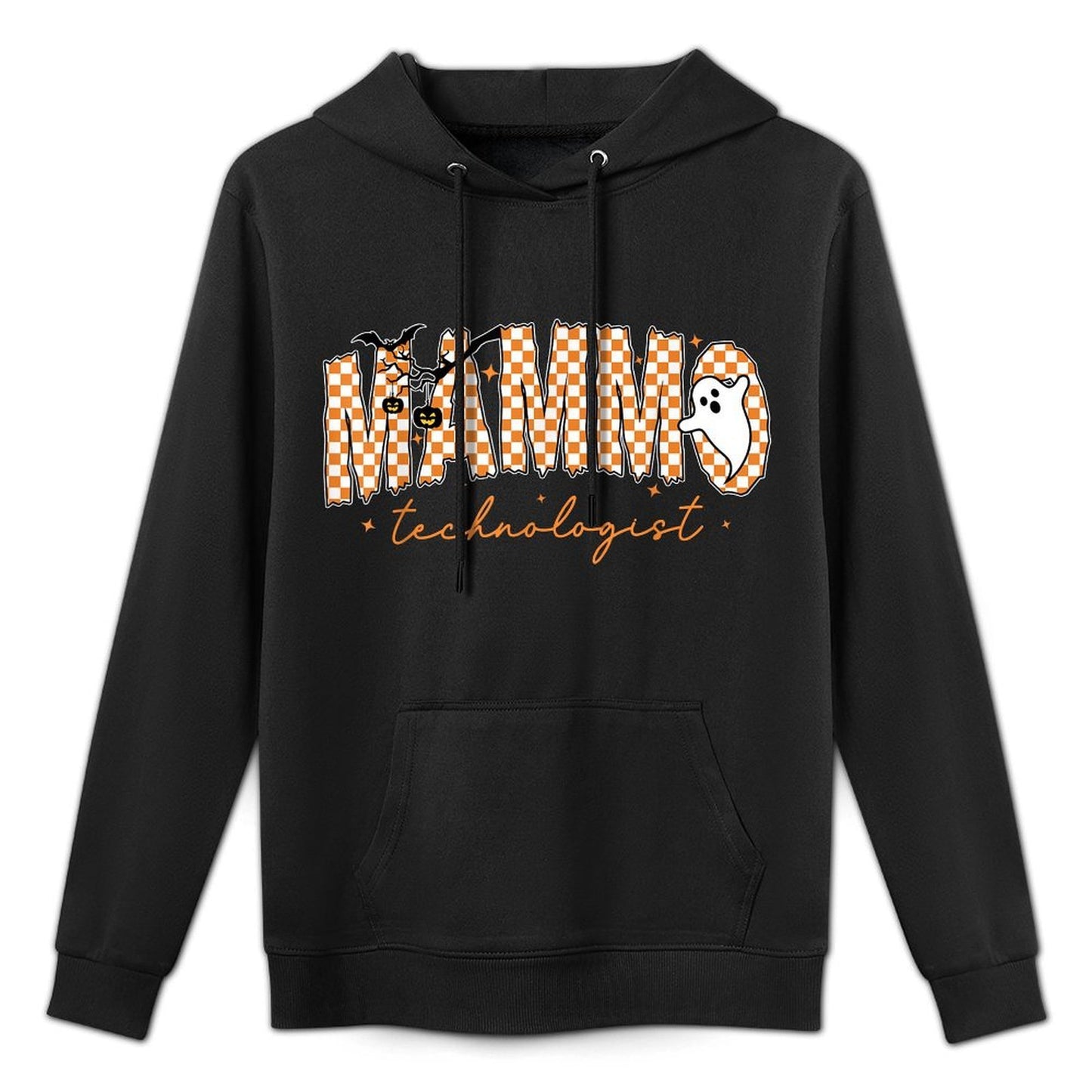 Mammo Technologist Halloween Ghost Mammographer Xray Spooky Shape Retention Hoodie