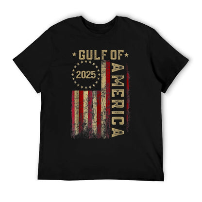 Gulf of USA America Funny USA Flag Durable T-Shirt