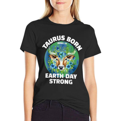 It's My Earth Day Birthday April 22 Taurus Environmental  Oversized Silhouette T-Shirt
