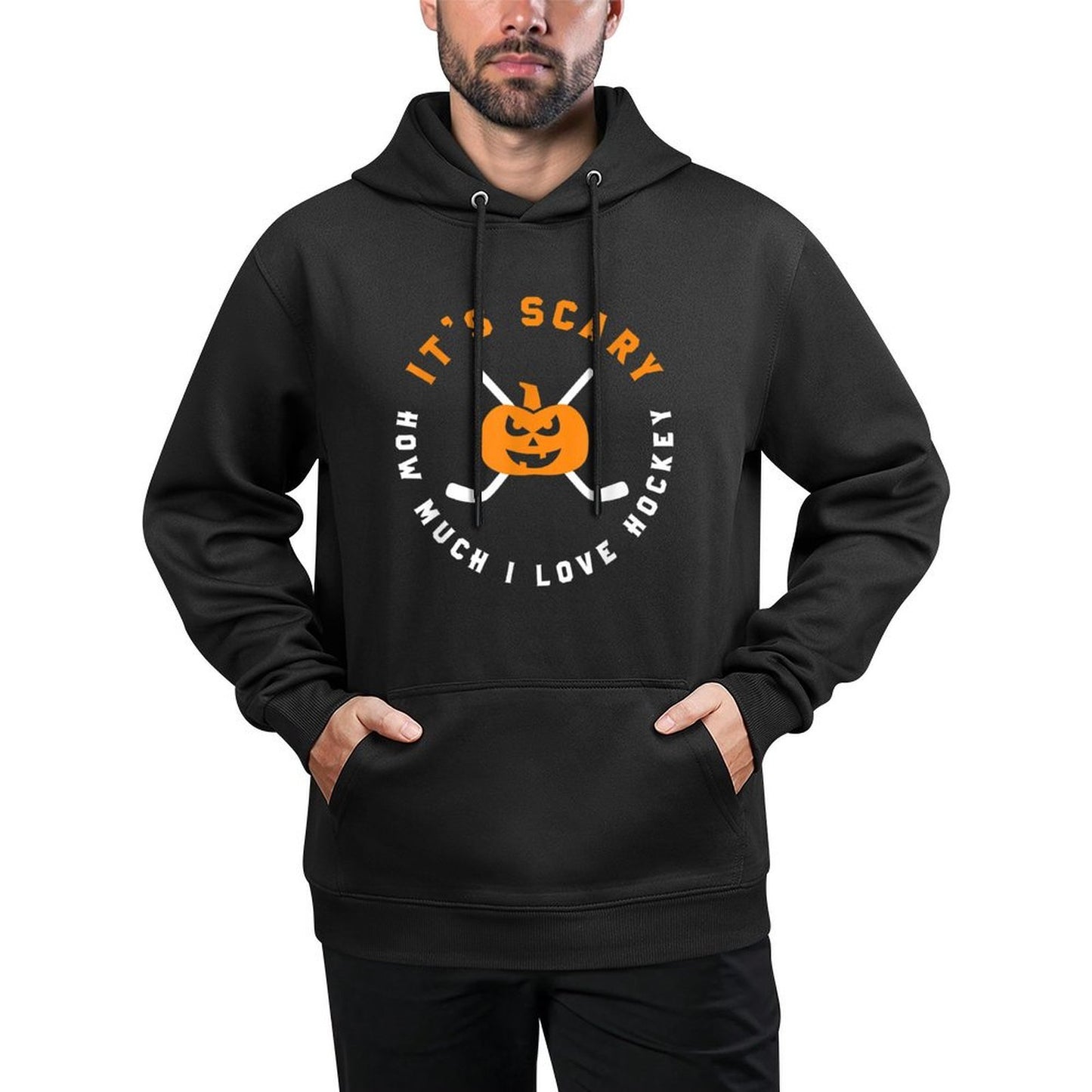 Halloween Hockey Its Scary - Halloween Hockey Unisex Design Hoodie