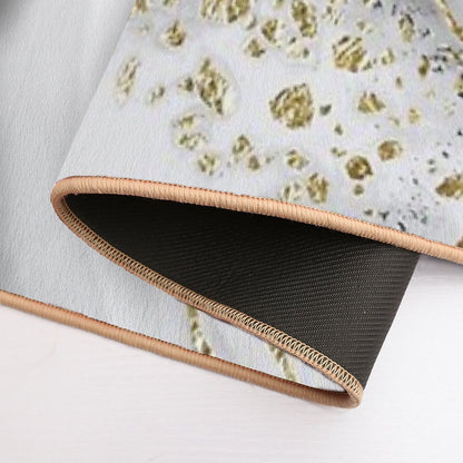 White Agate Gold Foil Glam #1 (Photo of Foil Only - Not Reflective)  Dirt-Trapping Bath Mat