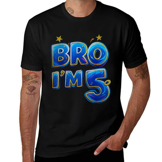 5th Birthday Boy Bro I'm 5 Years Old Party  Lightweight T-Shirt