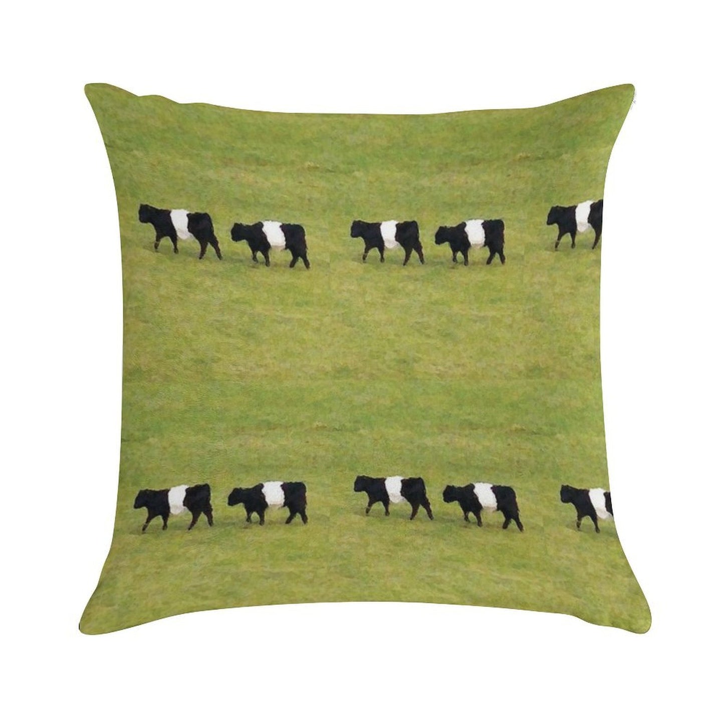 Belted Galloway Cows Soft Short Plush Fabric Throw Pillow