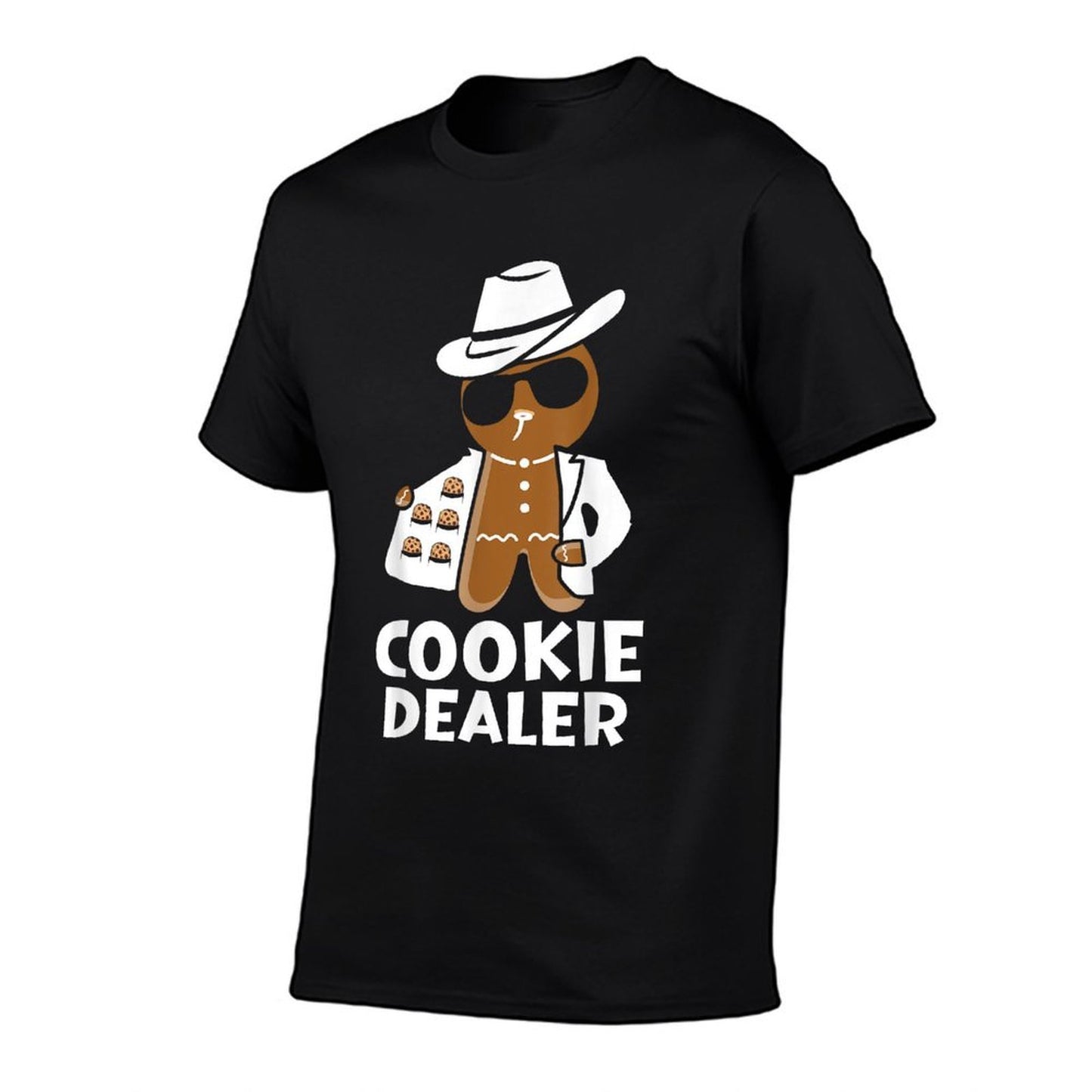 Funny Cookie Dealer Gingerbread  Heathered Texture T-Shirt
