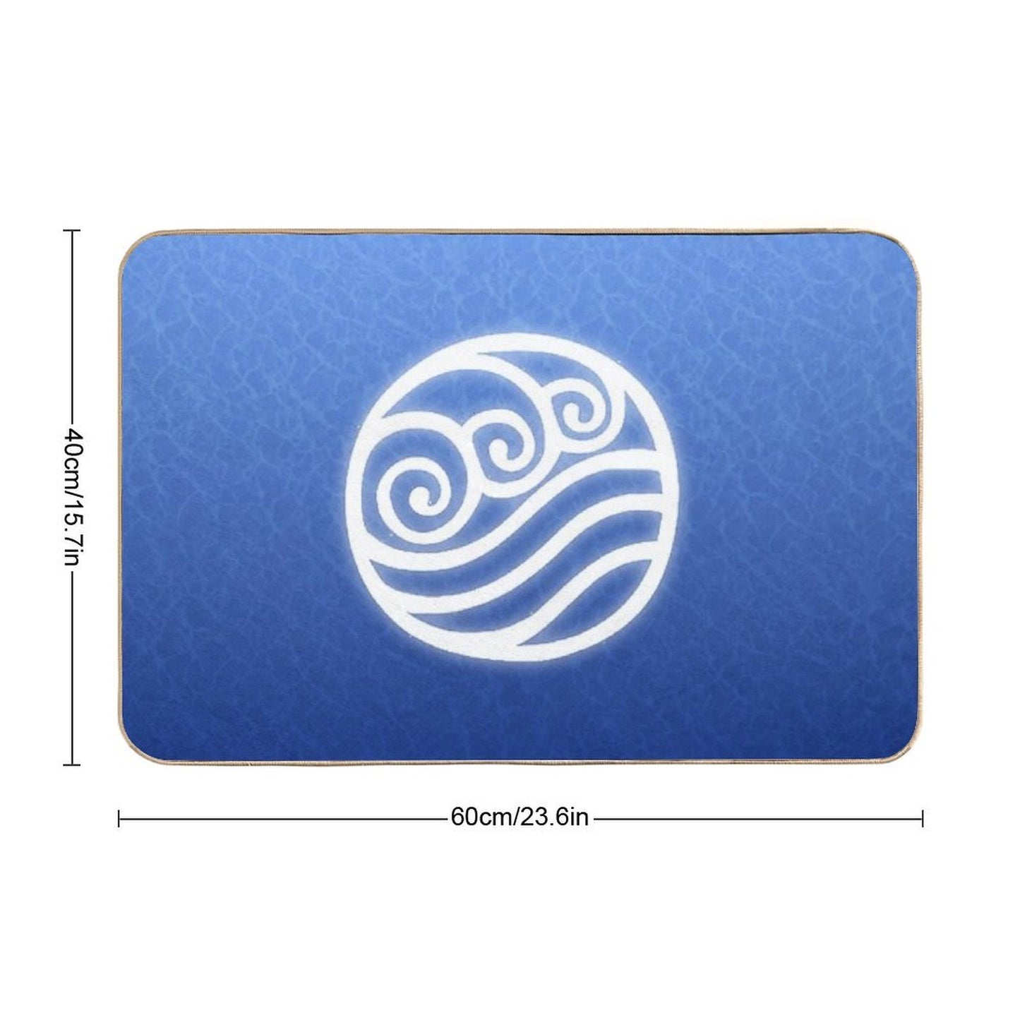 Avatar Water Bending Element Symbol  Eco-Friendly Bath Mat