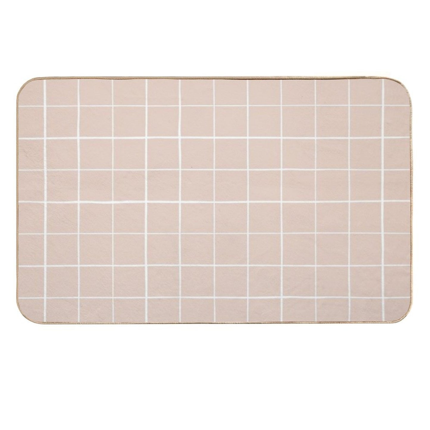 Grid Minimalist Geometric Stripe Lines  Rapid-Drying Bath Mat