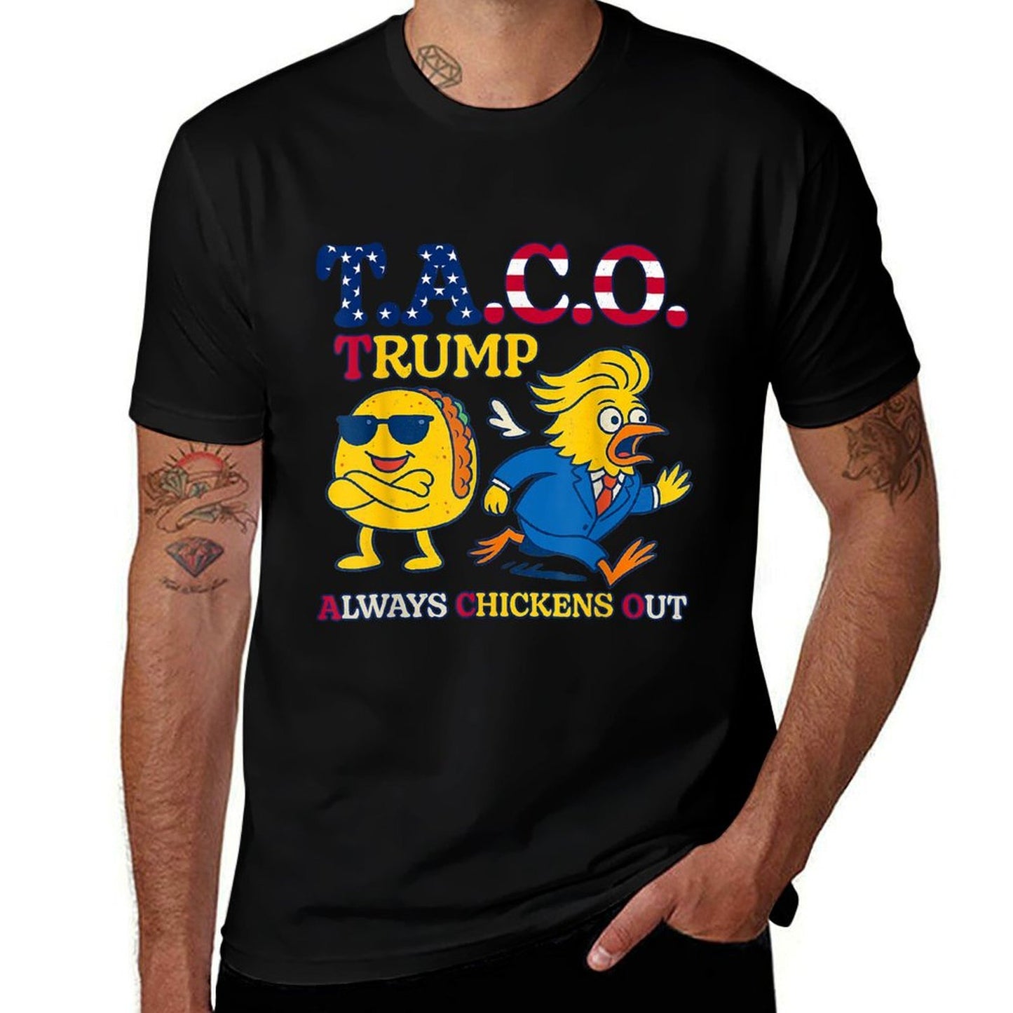 Trumps Always Chicken Out Taco America Vintage  Versatile T-Shirt