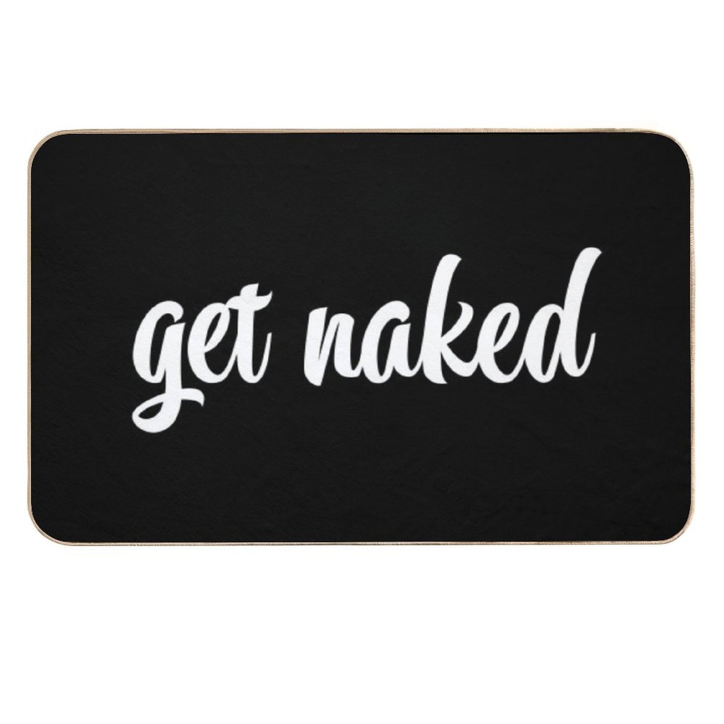 Get Naked Black  Slip-Resistant Bath Mat