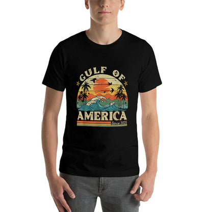 Gulf of USA America Funny Vintage USA Flag Vintage-inspired T-Shirt