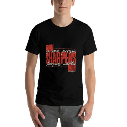 Vintage Iron Sharpens Iron Men Women Faith Religous Gift  Versatile T-Shirt