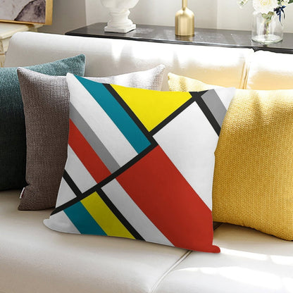 Abstract#84 Soft Short Plush Fabric Throw Pillow