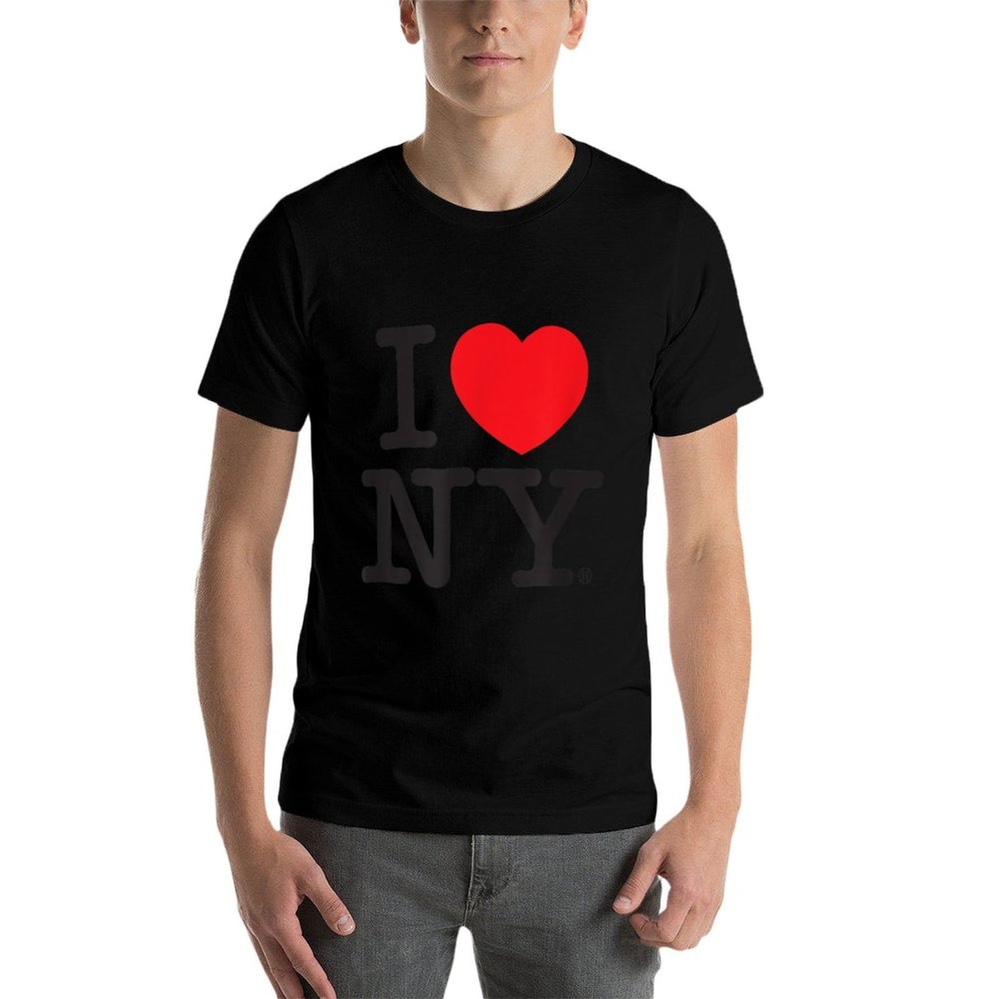 I LOVE NY Classic Logo  Heathered Texture T-Shirt