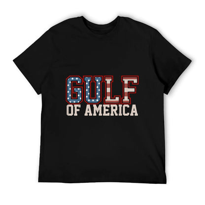 Vintage USA Flag Gulf Of USA America T Shirts Est 2025 Retro Ribbed Collar T-Shirt